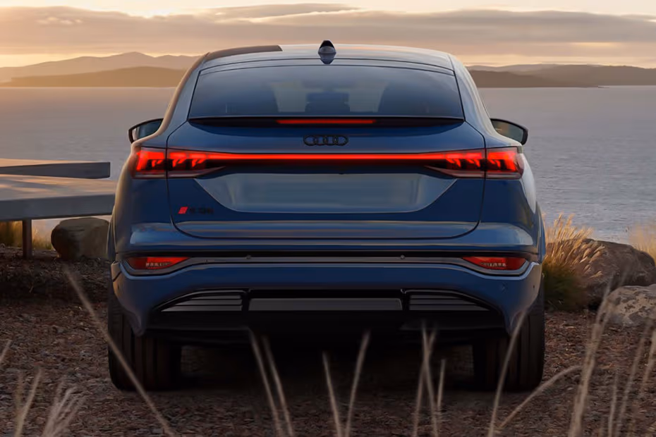 Audi SQ6 Sportback e-tron 2026 rear view highlighting LED taillights