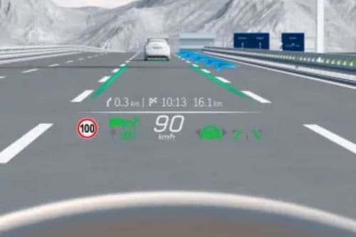 The new head-up display turns your windscreen into a screen