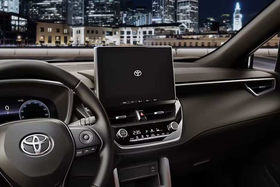 Toyota Corolla hybrid Dashboard Floating Touchscreen Display Steering View Toyota Corolla hybrid Dashboard Floating Touchscreen Display Steering View