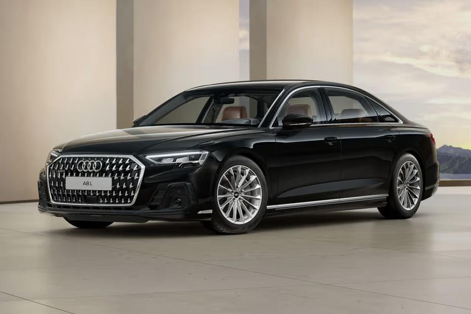 Audi A8 L 2026 front left side angle view Audi A8 L 2026 front left side angle view