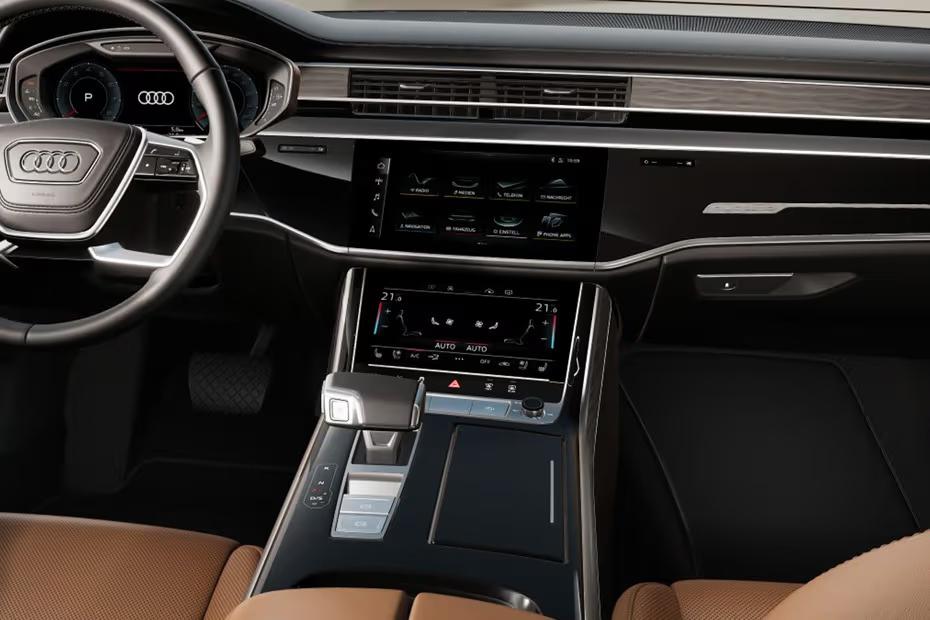 Audi A8 L 2026 interior centre console storage compartment Audi A8 L 2026 interior centre console storage compartment