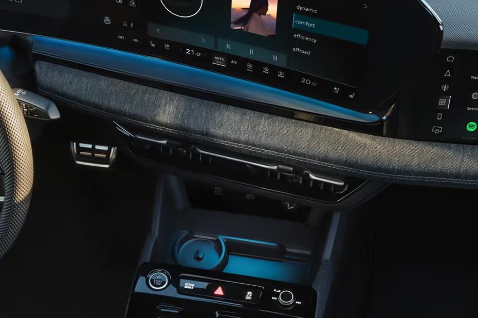 Audi Q6 Sportback e-tron 2026 interior corner dashboard side AC vent Audi Q6 Sportback e-tron 2026 interior corner dashboard side AC vent