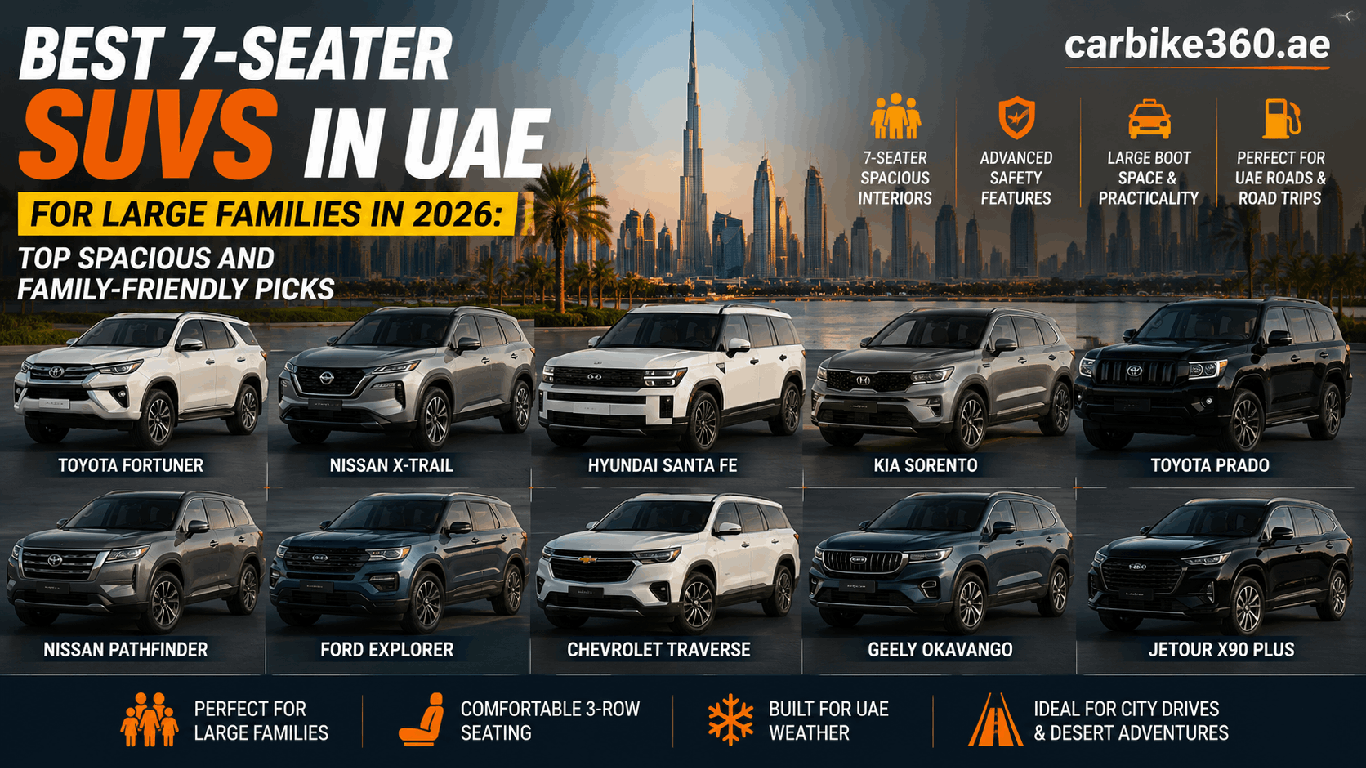 Best 7-Seater SUVs in UAE for Large Families in 2026: Top Spacious and Family-Friendly Picks Best 7-Seater SUVs in UAE for Large Families in 2026: Top Spacious and Family-Friendly Picks