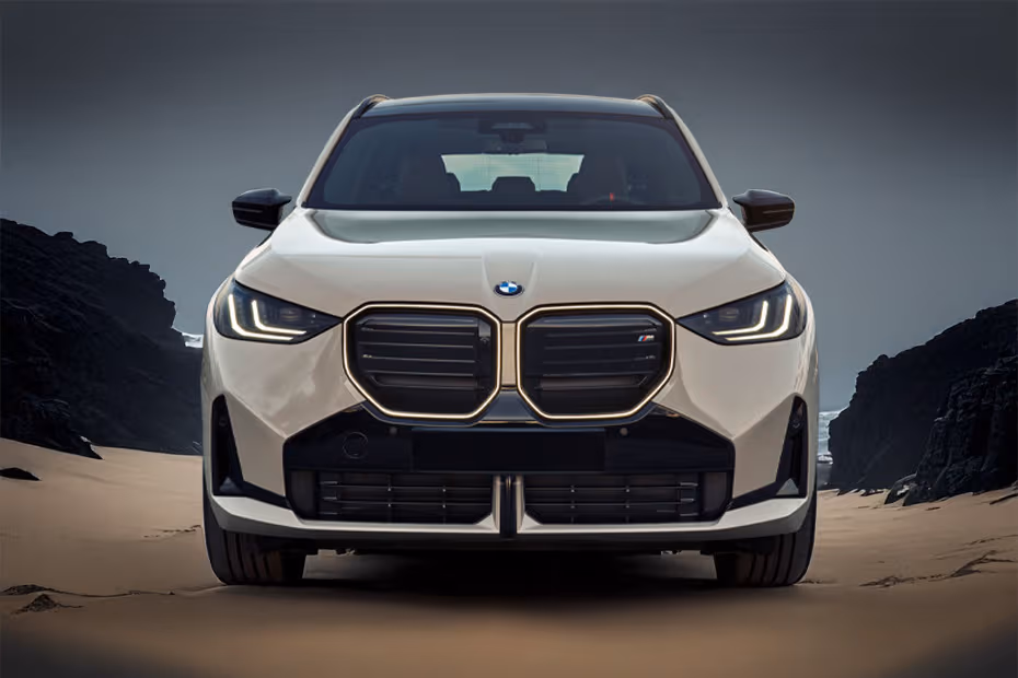 BMW X3 2026 Beige Colour SUV Exterior Bold Front view with LED DRLs BMW X3 2026 Beige Colour SUV Exterior Bold Front view with LED DRLs