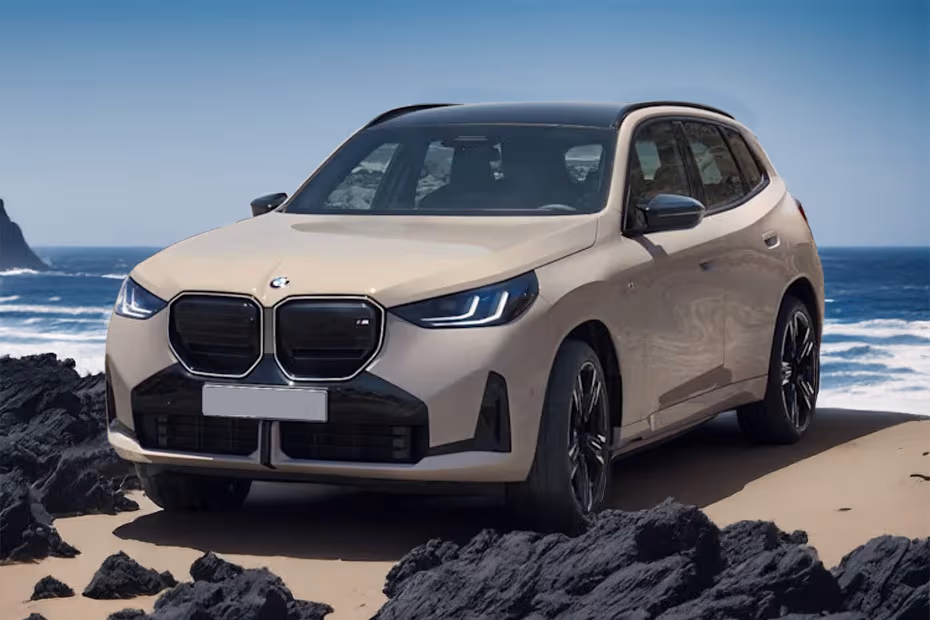 BMW X3 2026 Beige Colour SUV Exterior Left Front angle side view BMW X3 2026 Beige Colour SUV Exterior Left Front angle side view