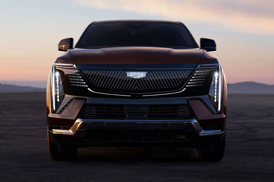 Cadillac Escalade IQ 2026 SUV Front view with LED headlights Cadillac Escalade IQ 2026 SUV Front view with LED headlights