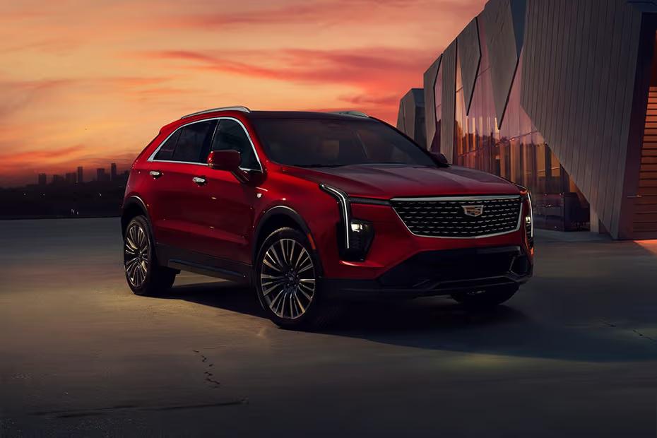 Cadillac XT4 2026 Front Left Side Angle View on City Street Cadillac XT4 2026 Front Left Side Angle View on City Street