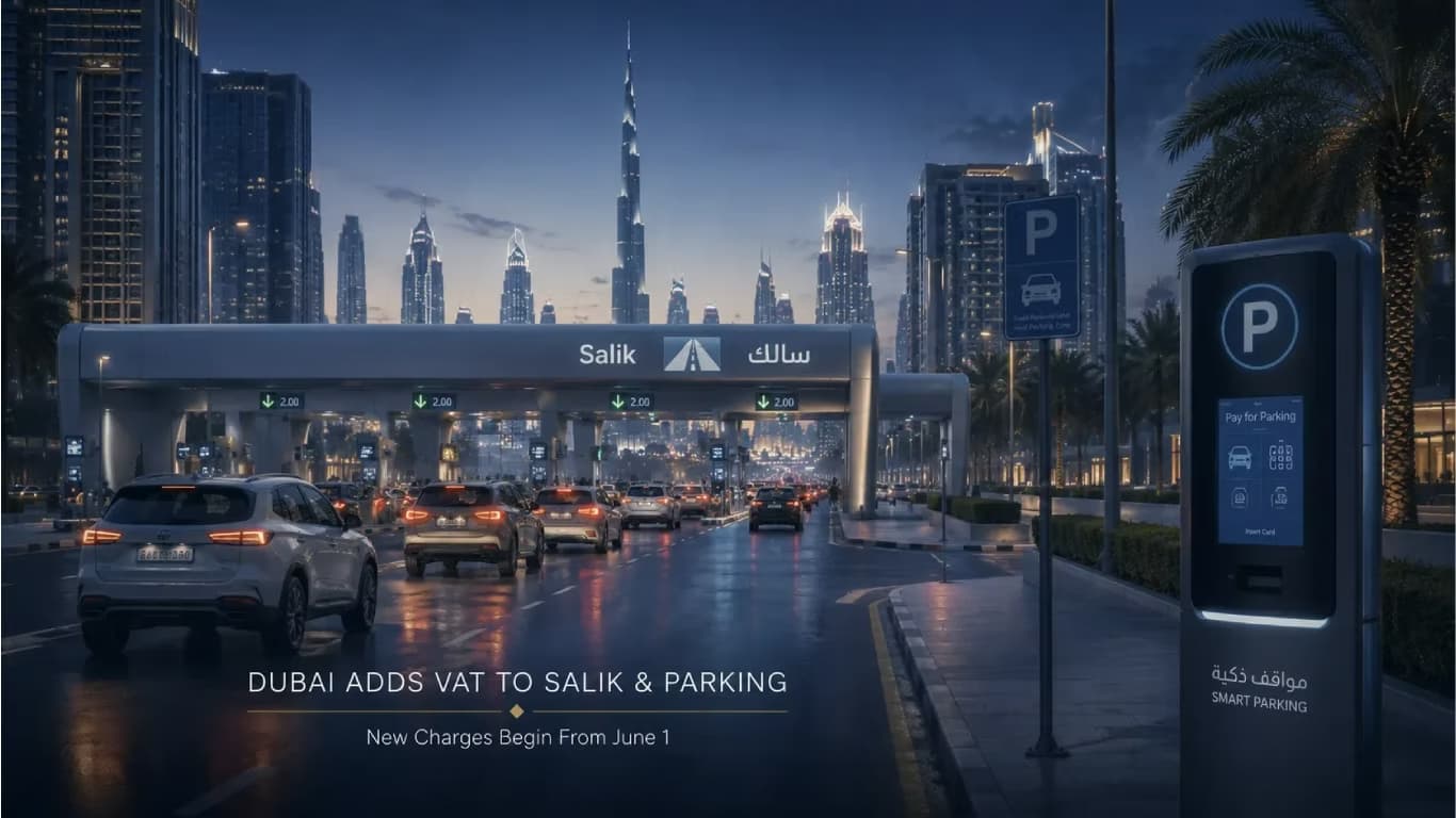 Dubai Motorists to Pay More as 5% VAT Applies to Salik From June 2026 Dubai Motorists to Pay More as 5% VAT Applies to Salik From June 2026