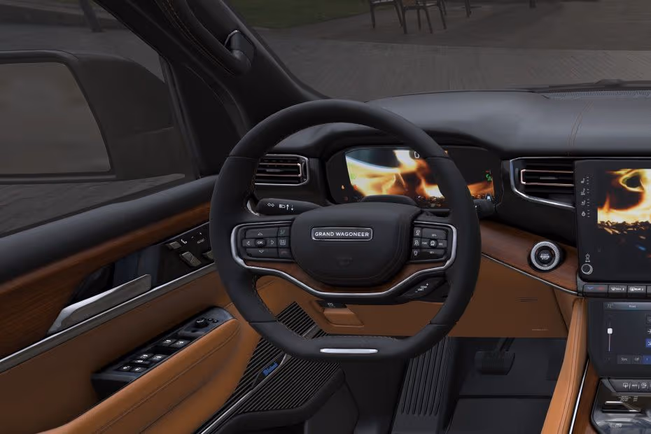 Jeep Grand Wagoneer 2026 Steering Wheel controls for driver information Display Jeep Grand Wagoneer 2026 Steering Wheel controls for driver information Display