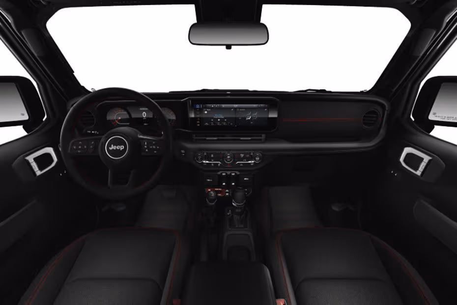 Jeep Wrangler 2 Door 2026 dashboard with floating touchscreen infotainment system Jeep Wrangler 2 Door 2026 dashboard with floating touchscreen infotainment system