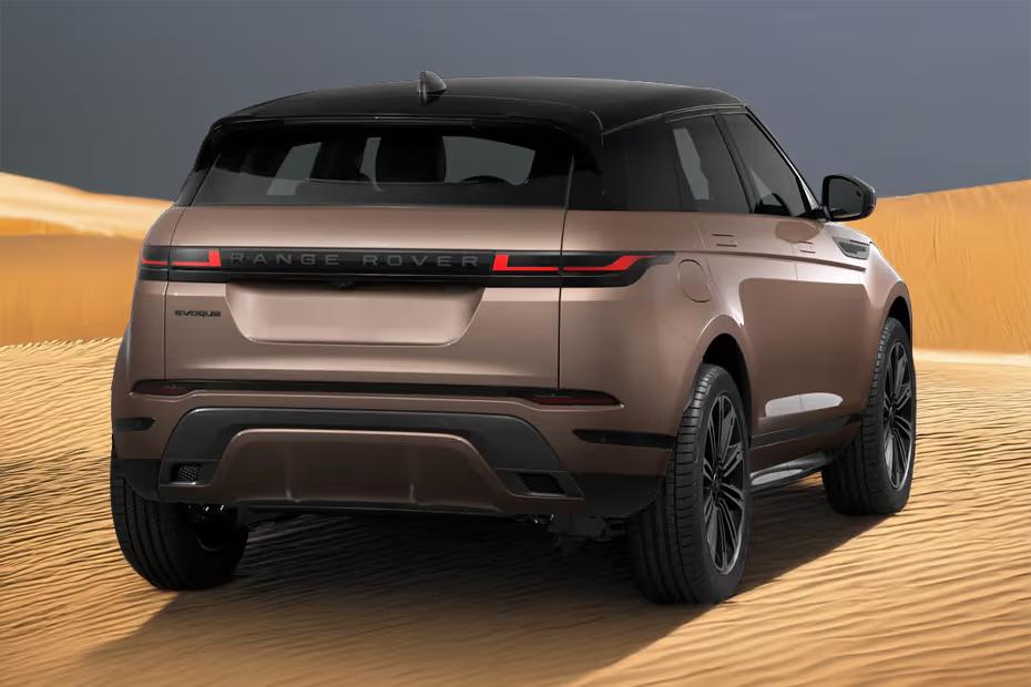 Land Rover RANGE ROVER EVOQUE 2026 Rear Right Side Angle View Showing Taillights, Tailgate and Alloy Wheels Land Rover RANGE ROVER EVOQUE 2026 Rear Right Side Angle View Showing Taillights, Tailgate and Alloy Wheels