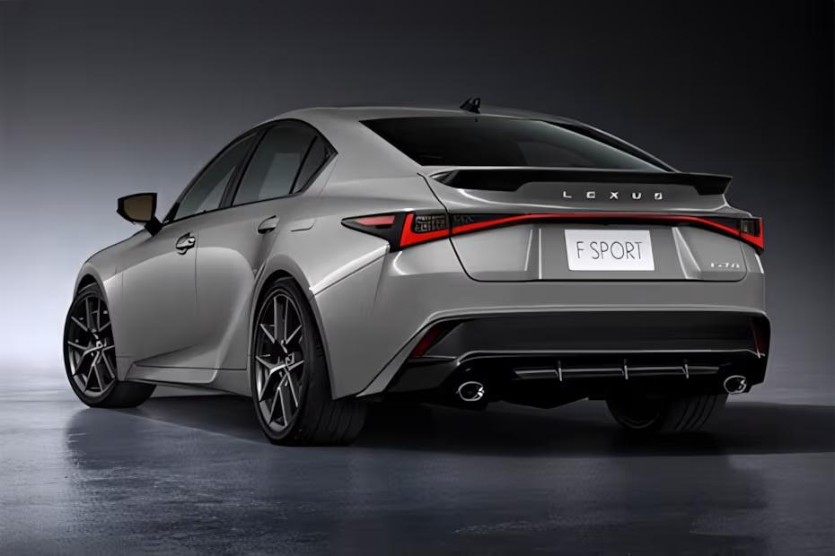 Lexus IS 2026 spoiler with integrated high mounted stop lamp close up Lexus IS 2026 spoiler with integrated high mounted stop lamp close up