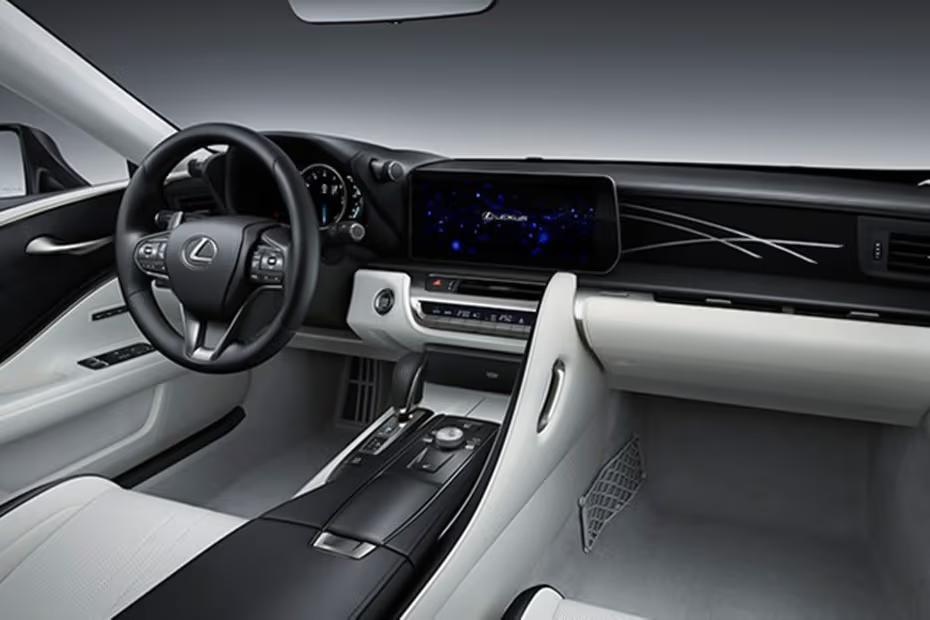 Lexus LC 500 2026 dashboard with digital instrument cluster and steering wheel Lexus LC 500 2026 dashboard with digital instrument cluster and steering wheel