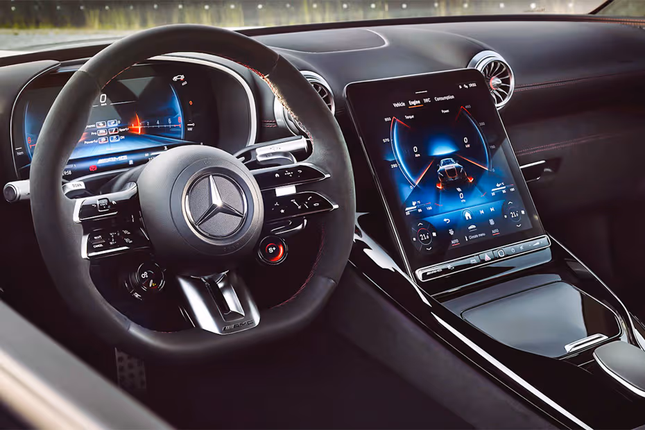 Mercedes-Benz AMG GT 2026 Dashboard Layout with Dual integrated displays Mercedes-Benz AMG GT 2026 Dashboard Layout with Dual integrated displays