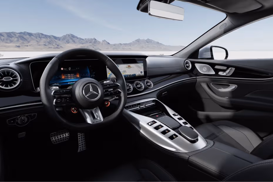 Mercedes-Benz AMG GT 4 DOOR 2026 Dashboard Layout with Dual integrated displays Mercedes-Benz AMG GT 4 DOOR 2026 Dashboard Layout with Dual integrated displays