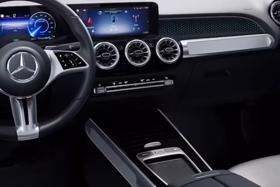 Mercedes-Benz EQB 2026 interior centre console storage compartment Mercedes-Benz EQB 2026 interior centre console storage compartment