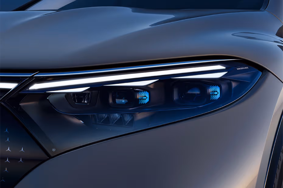 Mercedes-Benz EQS SUV 2026 LED Headlight Close-up Mercedes-Benz EQS SUV 2026 LED Headlight Close-up