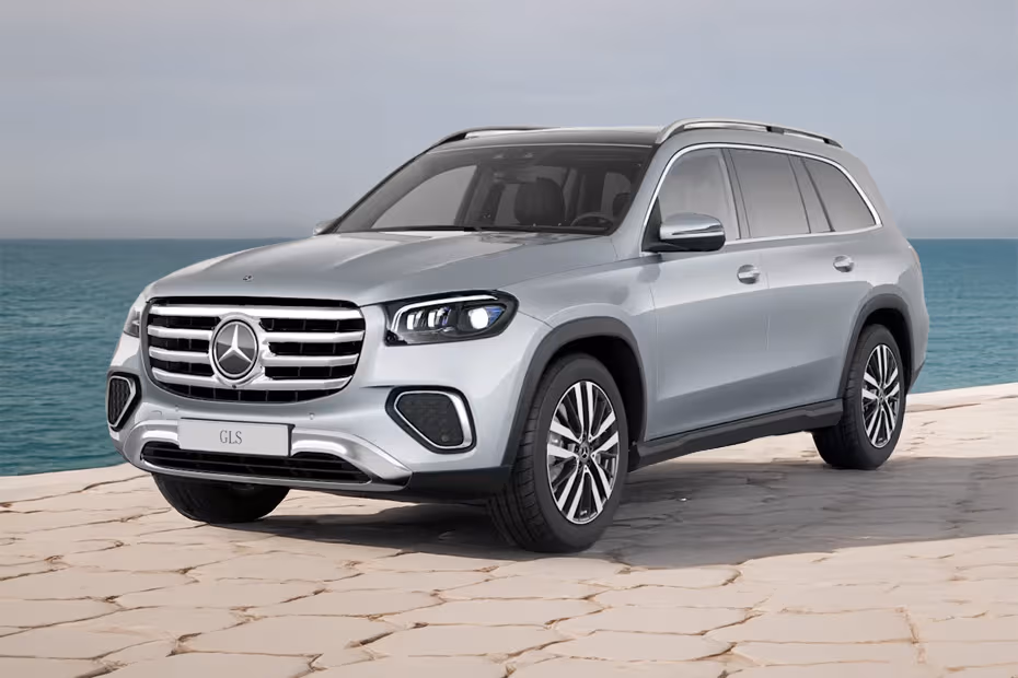 Mercedes-Benz GLS-Class 2026 Front Left Side Angle View Showing LED DRLs Mercedes-Benz GLS-Class 2026 Front Left Side Angle View Showing LED DRLs