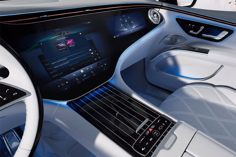 Mercedes-Benz Maybach EQS 2026 interior centre console storage compartment Mercedes-Benz Maybach EQS 2026 interior centre console storage compartment
