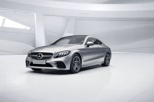 Mercedes-Benz C-Class Coupe Left Side Front View Mercedes-Benz C-Class Coupe Left Side Front View