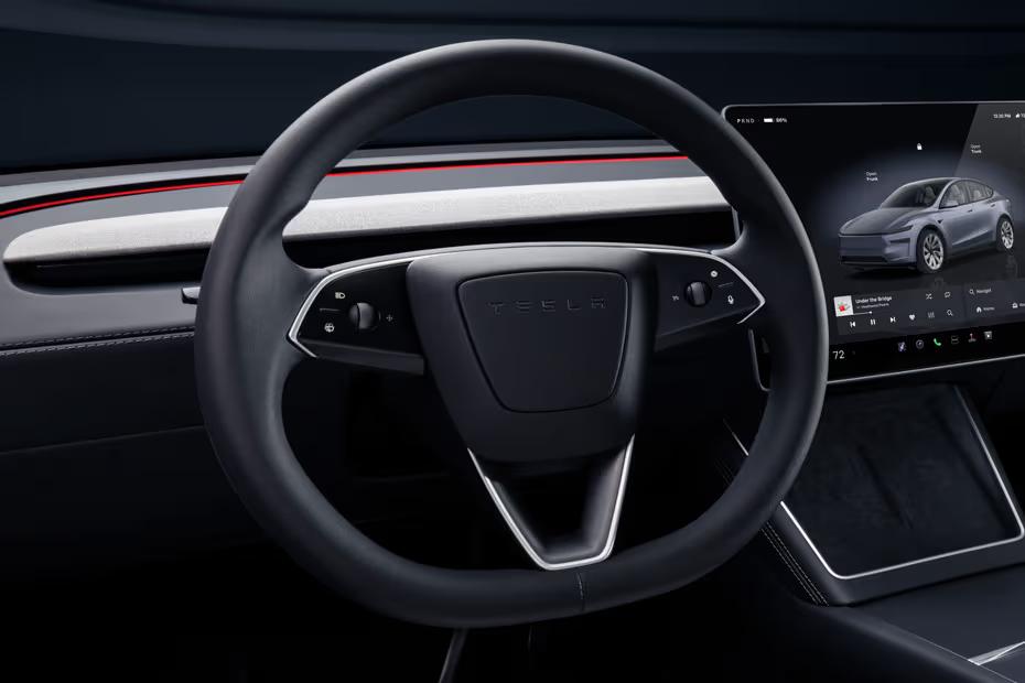Tesla Model Y 2026 Steering Wheel Horn Pad with Brand Emblem Tesla Model Y 2026 Steering Wheel Horn Pad with Brand Emblem