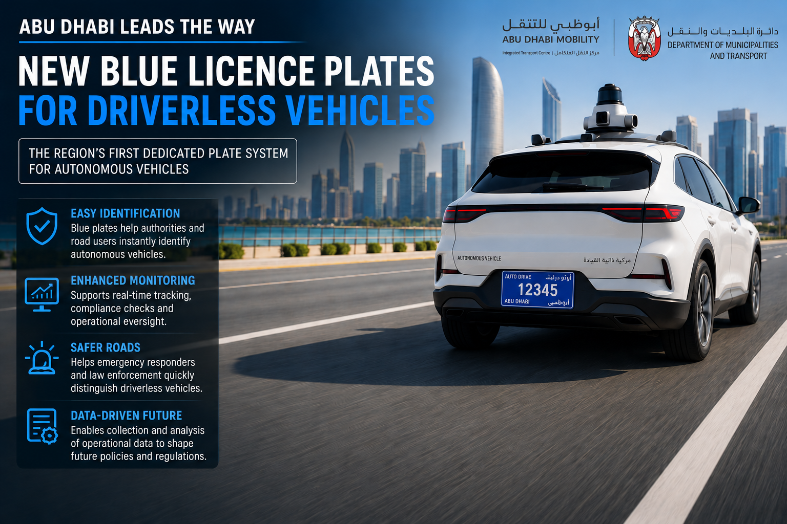 The Future of Driving in Abu Dhabi Starts With a Blue Licence Plate The Future of Driving in Abu Dhabi Starts With a Blue Licence Plate