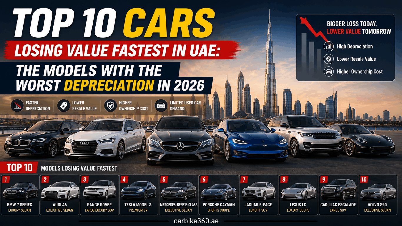 Top 10 Cars Losing Value Fastest in UAE: The Models With the Worst Depreciation in 2026 Top 10 Cars Losing Value Fastest in UAE: The Models With the Worst Depreciation in 2026