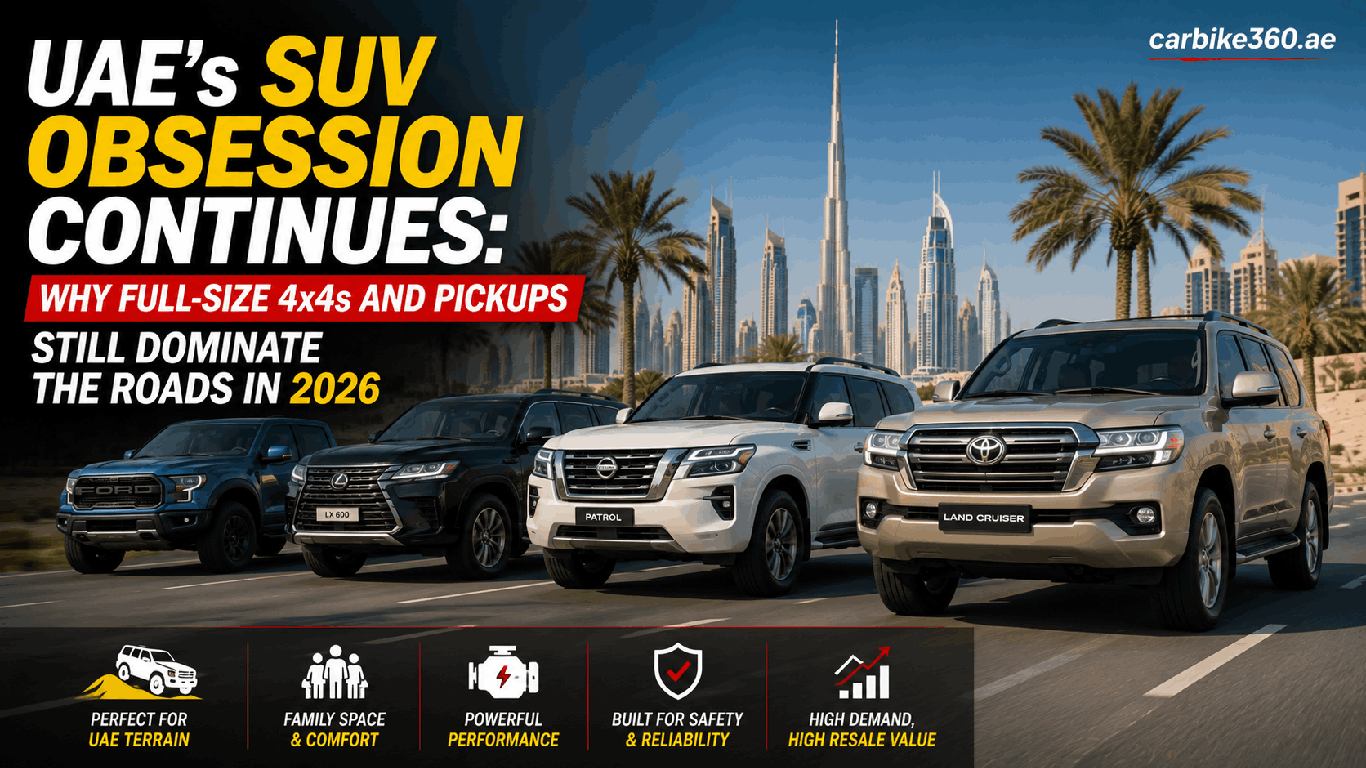UAE’s SUV Obsession Continues: Why Full-Size 4x4s and Pickups Still Dominate the Roads in 2026 UAE’s SUV Obsession Continues: Why Full-Size 4x4s and Pickups Still Dominate the Roads in 2026