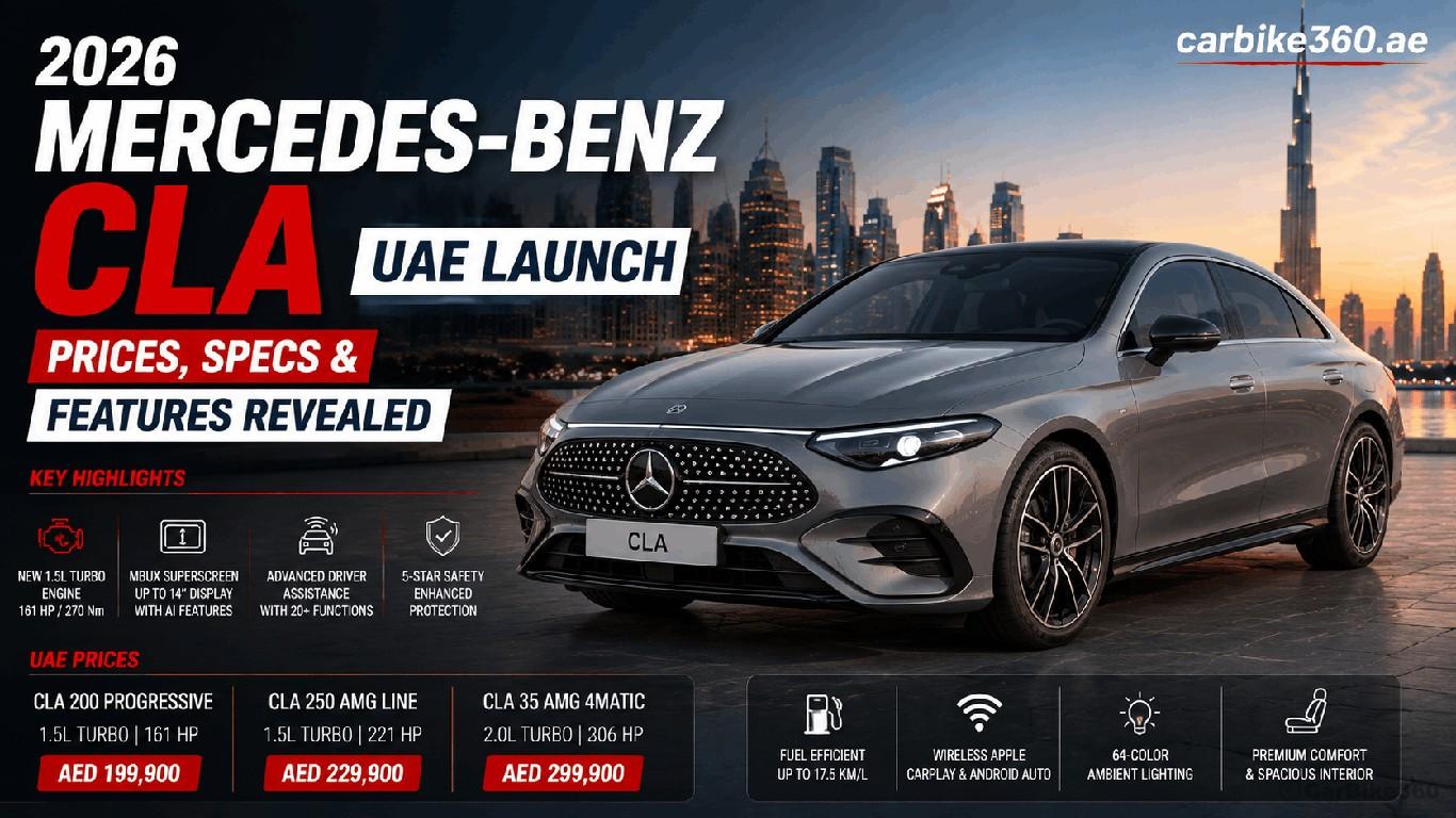 2026 Mercedes-Benz CLA UAE Launch: Prices, Specs and Features Revealed 2026 Mercedes-Benz CLA UAE Launch: Prices, Specs and Features Revealed