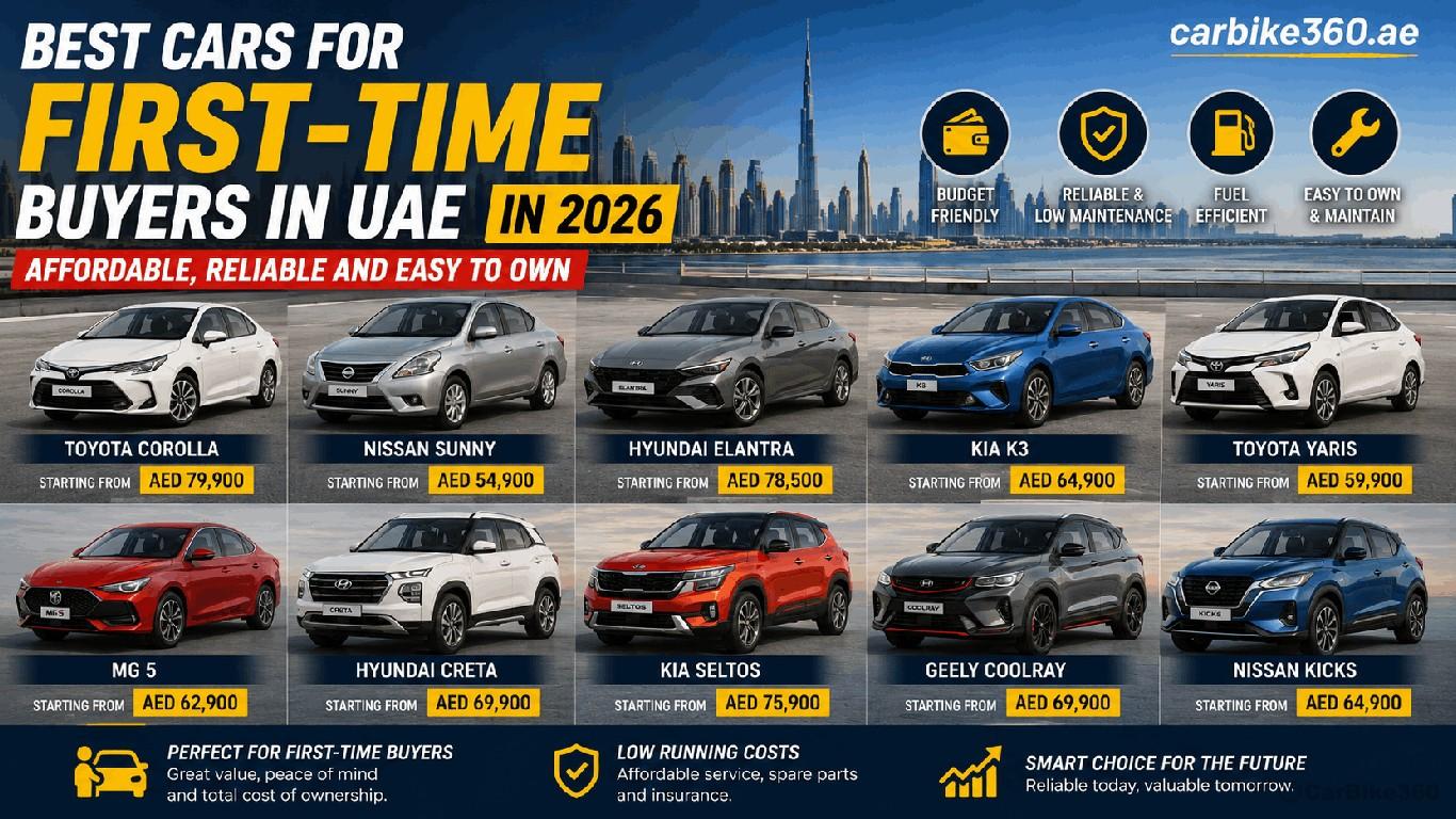 Best Cars for First-Time Buyers in UAE in 2026: Affordable, Reliable and Easy to Own Best Cars for First-Time Buyers in UAE in 2026: Affordable, Reliable and Easy to Own
