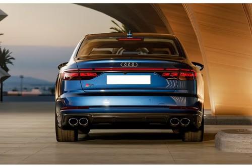 Audi S8 Blue Sedan rear view with LED Taillights Audi S8 Blue Sedan rear view with LED Taillights