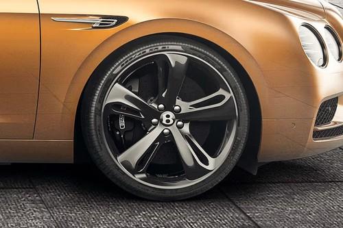 Bentley Flying Spur 2027 Sedan Aerodynamic alloy wheel design close-up Bentley Flying Spur 2027 Sedan Aerodynamic alloy wheel design close-up