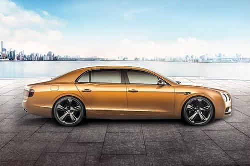 Bentley Flying Spur 2027 Sedan Right side profile with alloy wheels Bentley Flying Spur 2027 Sedan Right side profile with alloy wheels