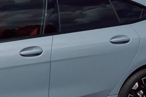BMW 2 Series Gran Brooklyn Grey metallic Coupe exterior door handle close-up BMW 2 Series Gran Brooklyn Grey metallic Coupe exterior door handle close-up