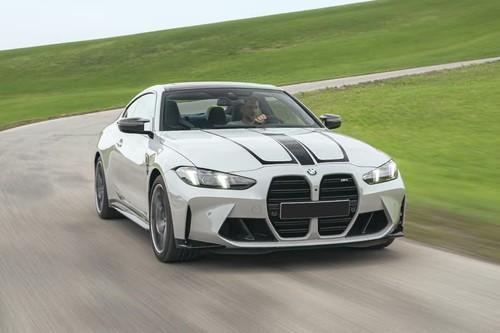 BMW M4 Coupe front left side angle view BMW M4 Coupe front left side angle view