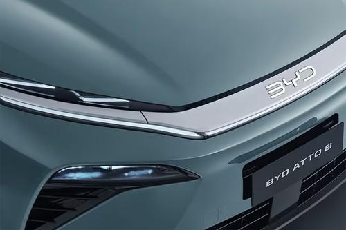 BYD Atto 8 2027 SUV Projector LED Headlight Close up BYD Atto 8 2027 SUV Projector LED Headlight Close up