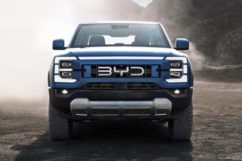 BYD Shark 6 2026 Pickup Truck front front view with LED Headlights BYD Shark 6 2026 Pickup Truck front front view with LED Headlights