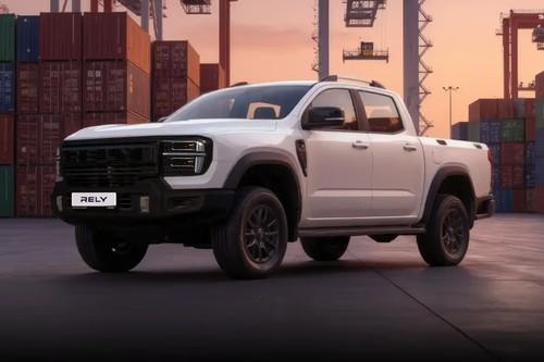 Chery Rely R08 2026 Metallic White Pickup Truck Front Left Side View Chery Rely R08 2026 Metallic White Pickup Truck Front Left Side View