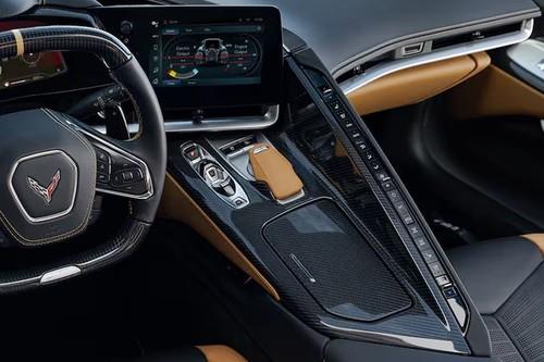Chevrolet Corvette E-Ray 2026 Coupe interior centre console storage compartment Chevrolet Corvette E-Ray 2026 Coupe interior centre console storage compartment