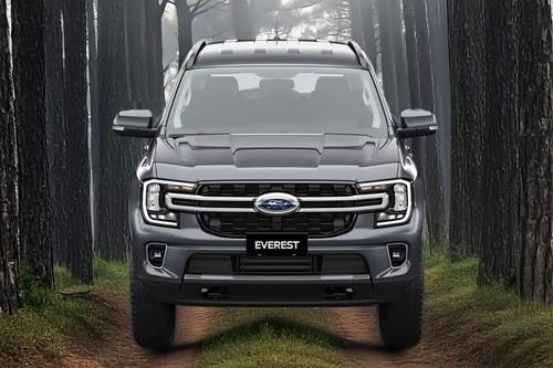 Ford Everest 2025 Meteor Grey SUV Front View with LED Headlights Ford Everest 2025 Meteor Grey SUV Front View with LED Headlights