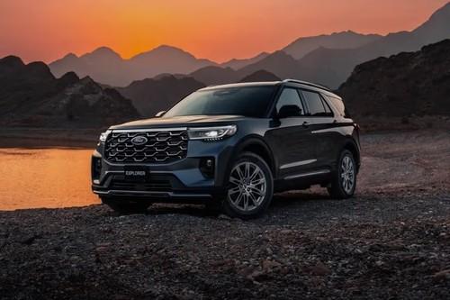 Ford Explorer 2026 SUV front left side angle view Ford Explorer 2026 SUV front left side angle view