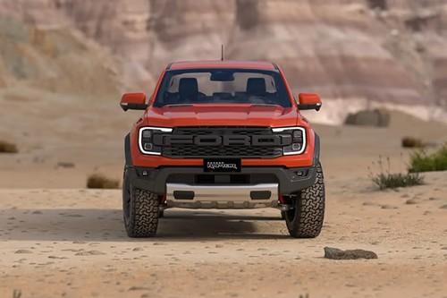 Ford Ranger Raptor 2025 Pickup Truck Front View with LED Headlights Ford Ranger Raptor 2025 Pickup Truck Front View with LED Headlights