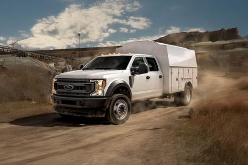 Ford Super Duty Chassis Cab 2022 Pickup Truck Front Left View With Front Grille And Front Bumper Ford Super Duty Chassis Cab 2022 Pickup Truck Front Left View With Front Grille And Front Bumper