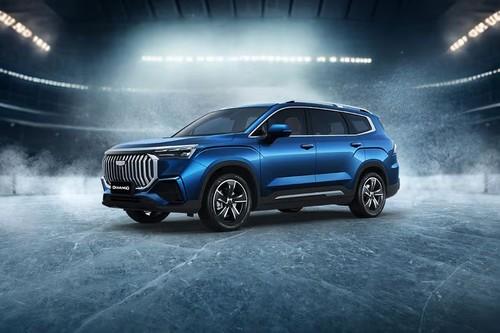 Geely Okavango 2026 Blue SUV Front Fender with Wheel Arch Cladding Geely Okavango 2026 Blue SUV Front Fender with Wheel Arch Cladding