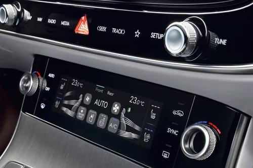 Genesis EV GV 70 SUV interior dashboard climate control system AC controls Genesis EV GV 70 SUV interior dashboard climate control system AC controls