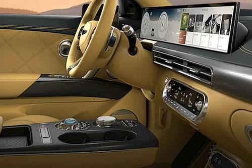 Genesis GV 60 SUV interior centre console storage compartment Genesis GV 60 SUV interior centre console storage compartment