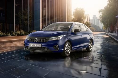 Honda City 2026 Sedan Front Left Side View Highlighting Front Fascia and Side Profile Honda City 2026 Sedan Front Left Side View Highlighting Front Fascia and Side Profile