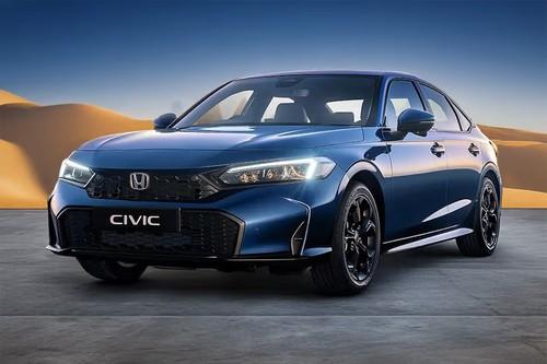 Honda Civic 2026 Sedan Front Left Side View Showing Headlight, Grille and Alloy Wheel Honda Civic 2026 Sedan Front Left Side View Showing Headlight, Grille and Alloy Wheel