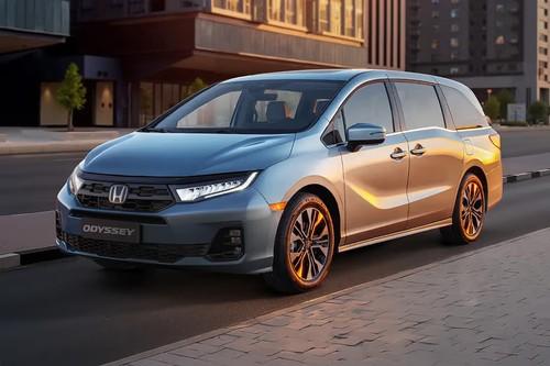Honda Odyssey 2026 Left Side Profile with Alloy Wheels Honda Odyssey 2026 Left Side Profile with Alloy Wheels
