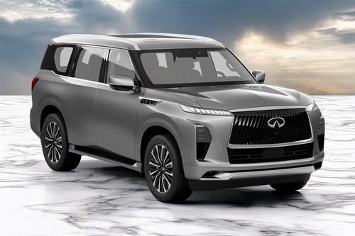 Infiniti QX80 2026 SUV Front Left Perspective View Infiniti QX80 2026 SUV Front Left Perspective View